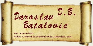 Daroslav Batalović vizit kartica
